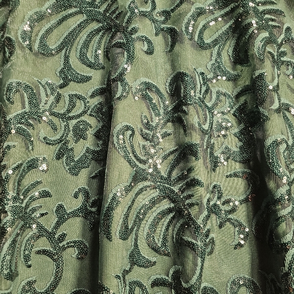 PromGirl Green Sequin Halter A-Line Mini Dress Size Medium NWT - Picture 9 of 16